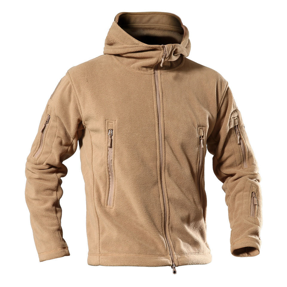 Men's fleece jacket with multifunctional zip pockets Lisslune