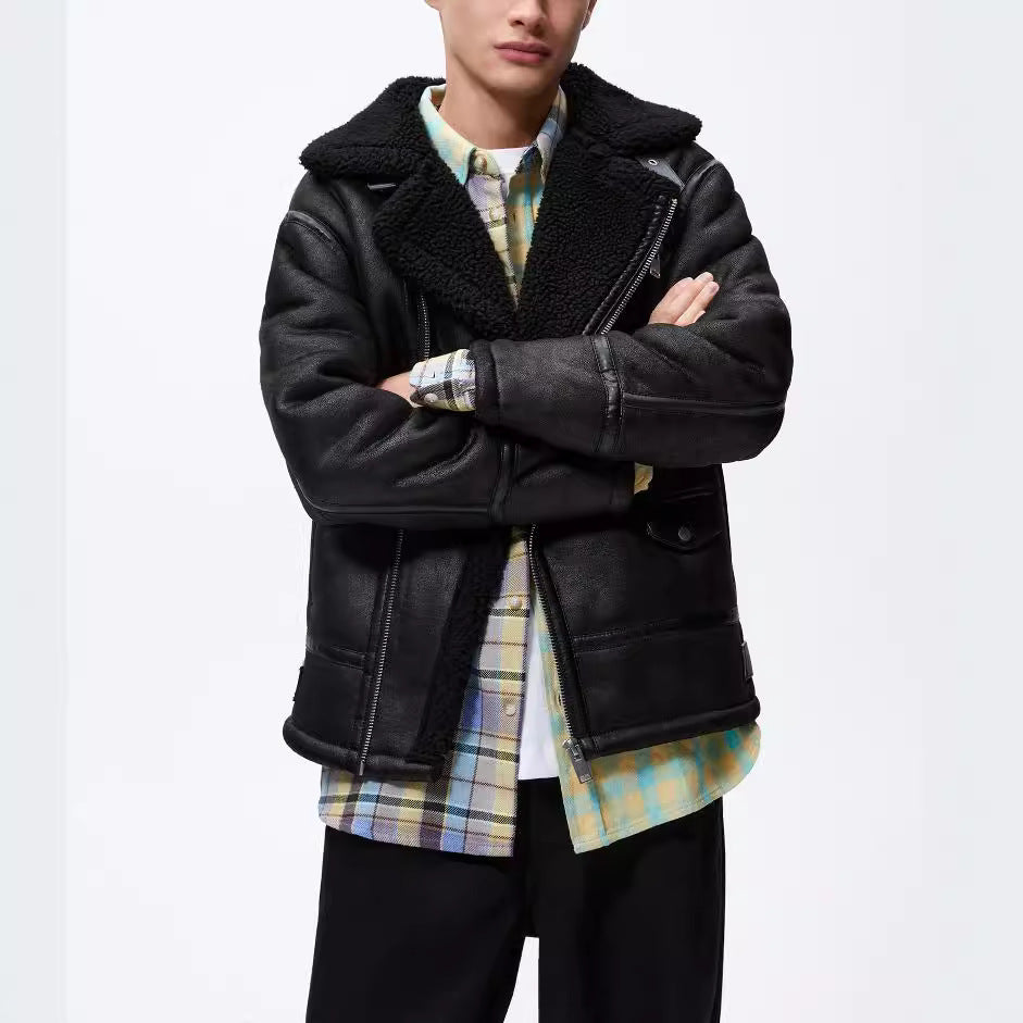 Men's cult biker jacket with soft lining and triple adjustable collar Lisslune