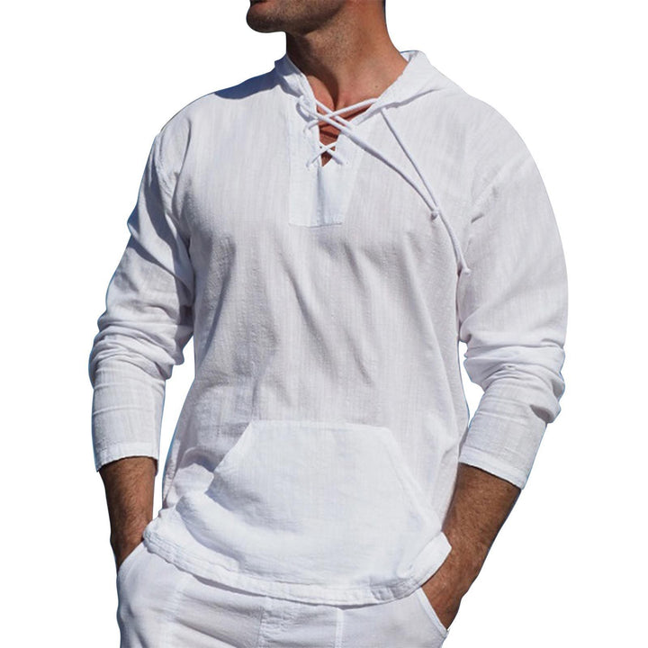 Men's casual hooded shirt with breathable material and modern cut Lisslune