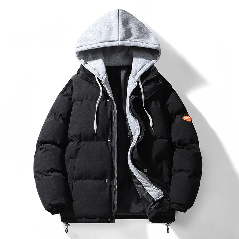 Men's quilted winter jacket with detachable hood and inner lining Lisslune