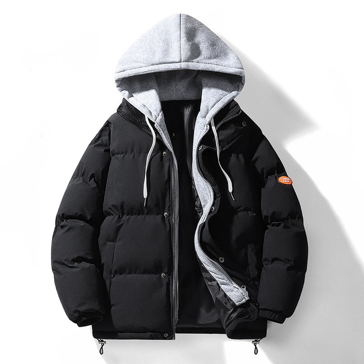 Men's quilted winter jacket with detachable hood and inner lining Lisslune