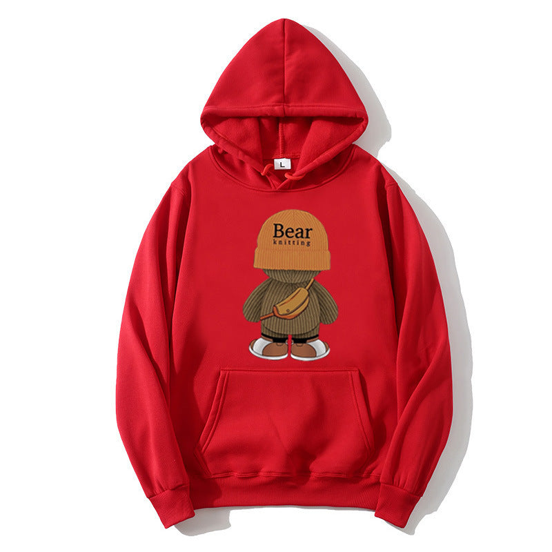Women's hoodie with playful bear design and high-quality fleece Lisslune
