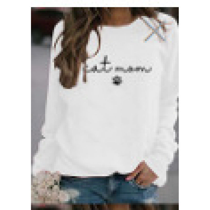 Ladies sweatshirt with creative cat mom design Lisslune
