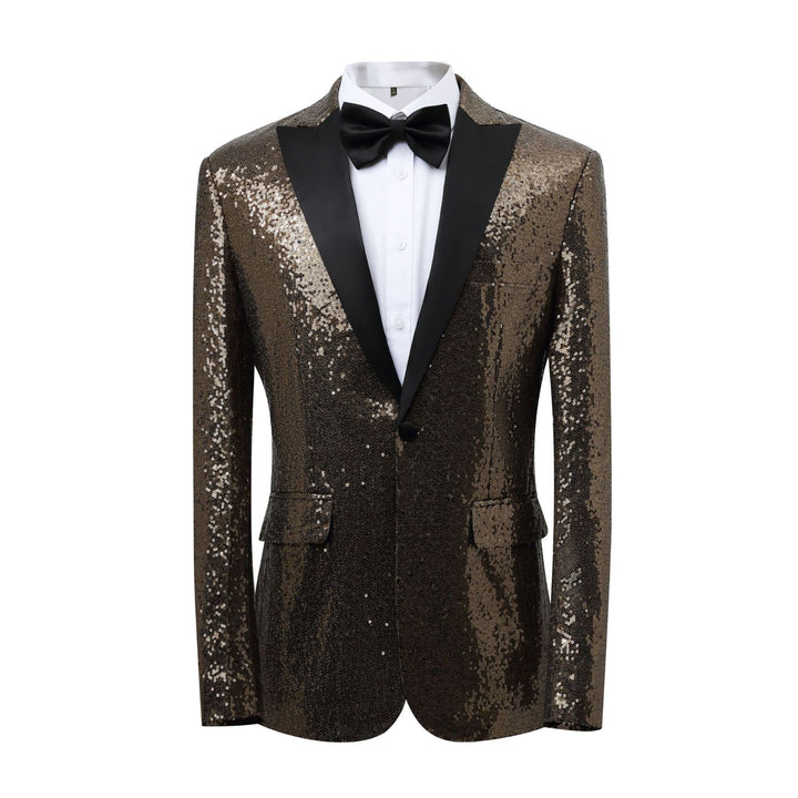 Men's Glamorous Sequin Tuxedo Blazer Lisslune