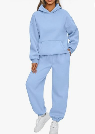 Women's casual hoodie jumpsuit made of high-quality sweat material with practical pockets Lisslune