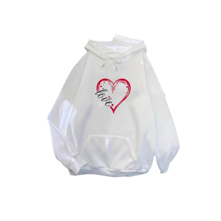 Women's hoodie with romantic heart design and high-quality fleece Lisslune