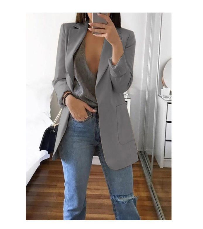 Damen eleganter Blazer mit tailliertem Schnitt und praktischen Taschen Lisslune