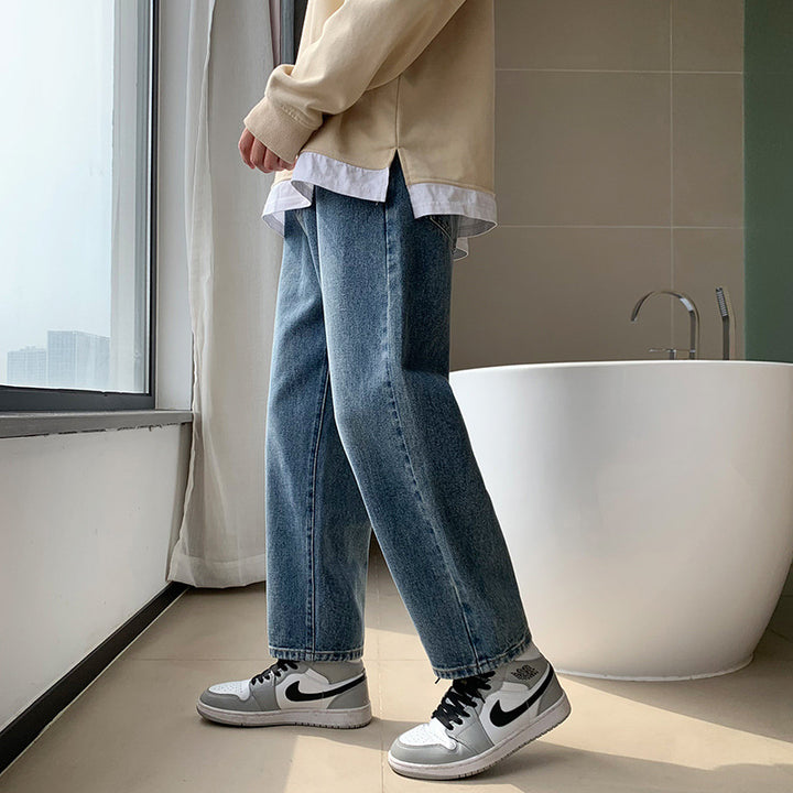 Men's leisure jeans in a casual style with a comfortable fit and high-quality denim Lisslune