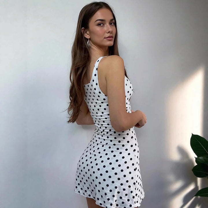Damen Kurzärmliges Sommerkleid mit Knotenverschluss Lisslune