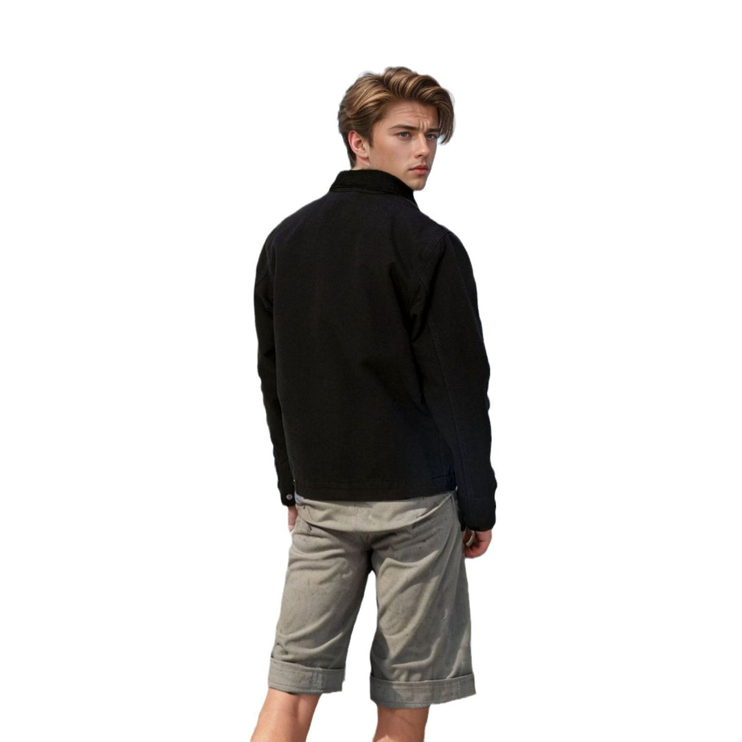 Men's modern casual jacket with textured design Lisslune