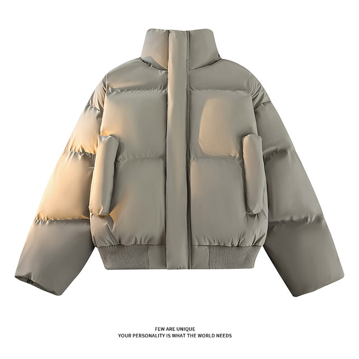 Men's Fashion Padded Jacket with High Collar and Practical Pockets Lisslune