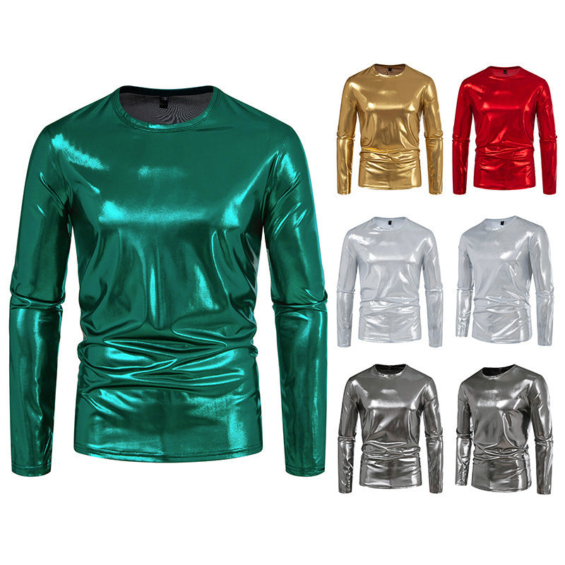Men's long-sleeve shirt made of glossy stretch fabric Lisslune