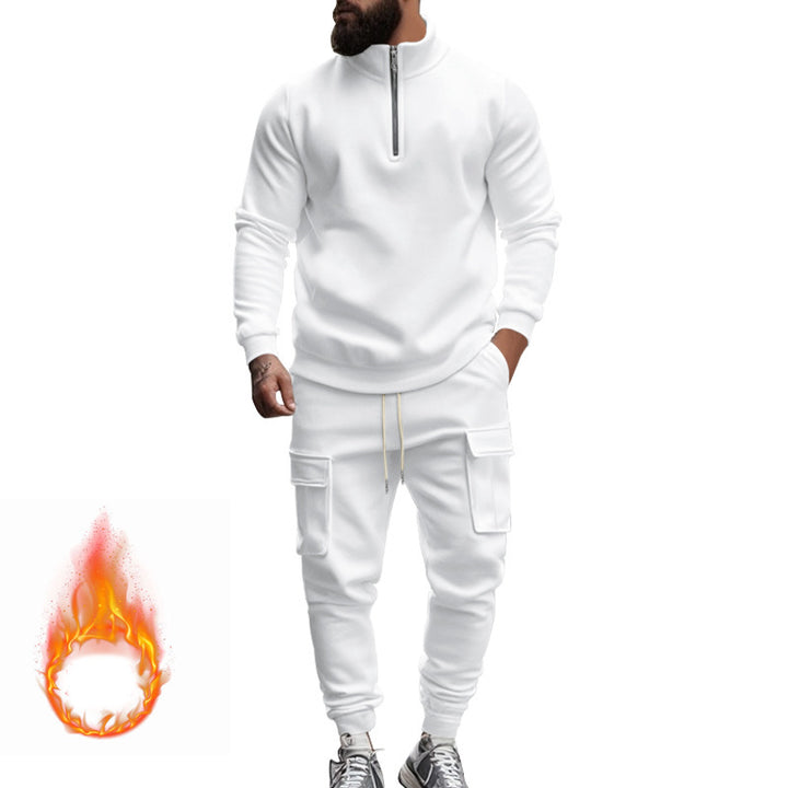 Men's sporty tracksuit with higher collar and practical pockets Lisslune
