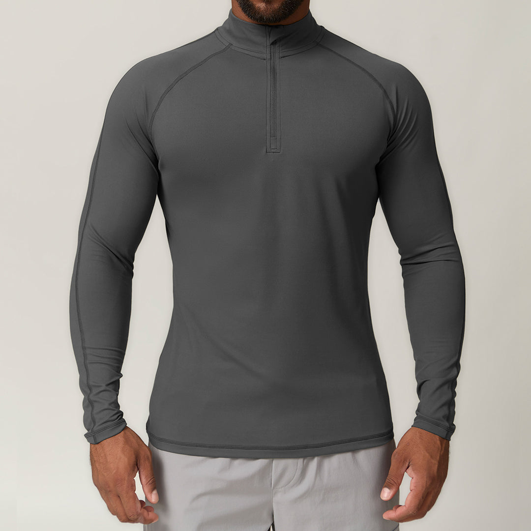 Men's Functional Long Sleeve Shirt with Zipper Lisslune