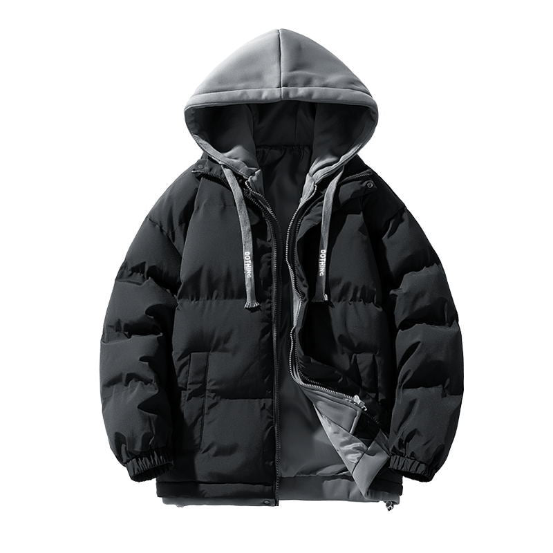 Men's sporty outdoor down jacket with adjustable hood Lisslune