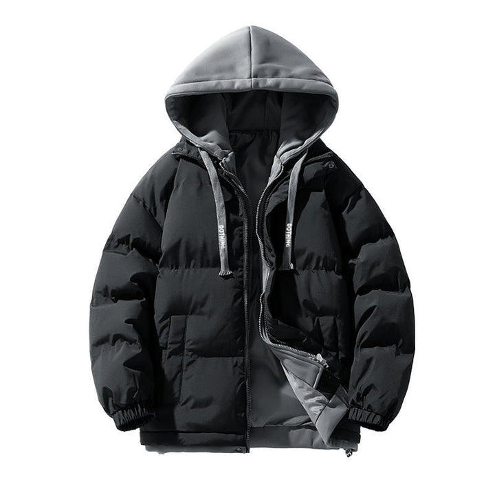 Men's sporty outdoor down jacket with adjustable hood Lisslune