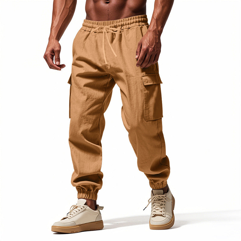 Men's cargo joggers with practical side pockets and elastic waistband Lisslune