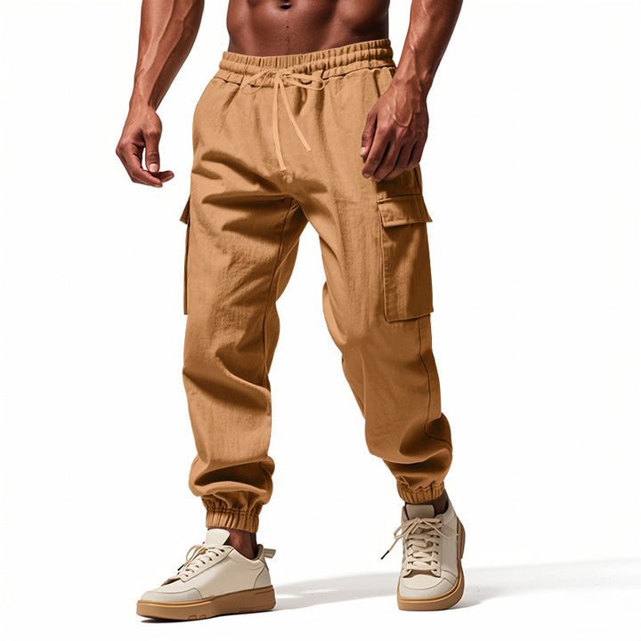 Men's cargo joggers with practical side pockets and elastic waistband Lisslune