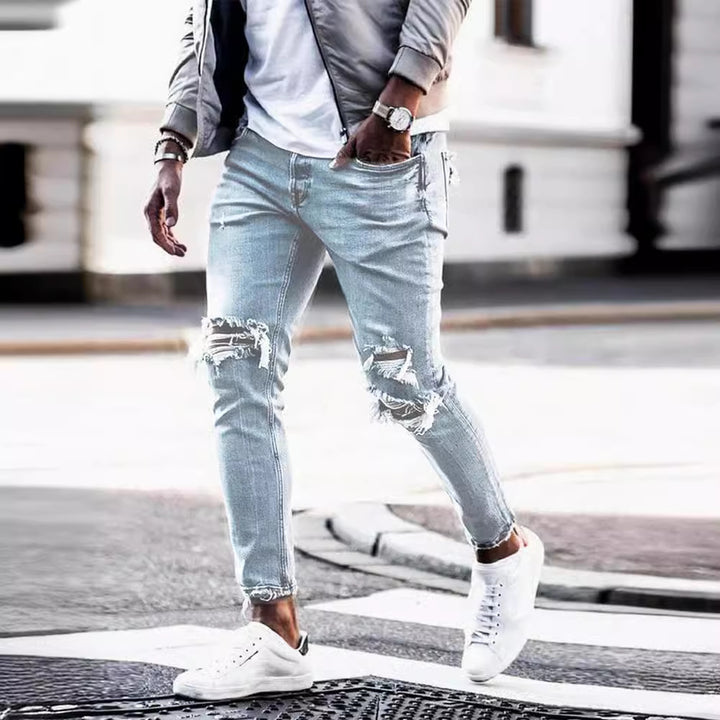 Herren Destroyed Jeans mit modernen Distressed-Effekten Lisslune
