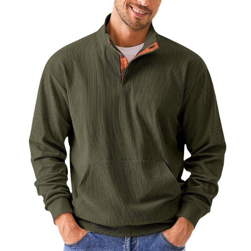 Men's cozy hoodie with fashionable synthetic leather details and high-quality cotton Lisslune