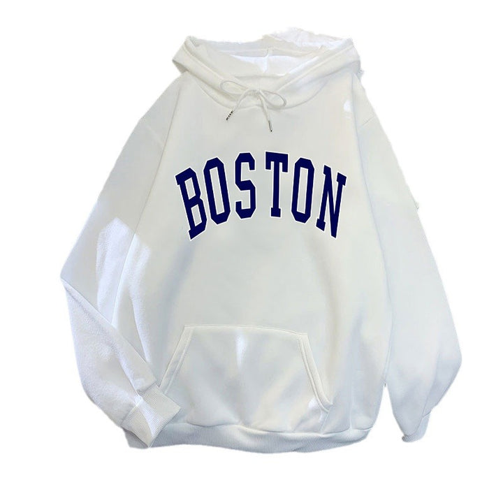 Women's hoodie with classic Boston print Lisslune