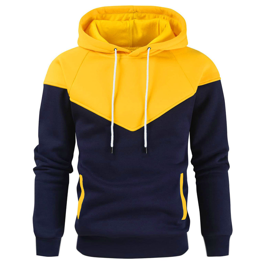 Men's Stylish Hoodie with Color Block Design Lisslune