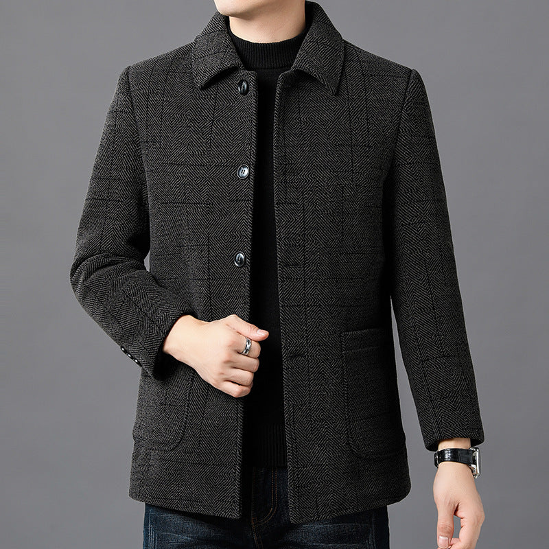 Men's Trendy Transitional Jacket with Textured Design Lisslune