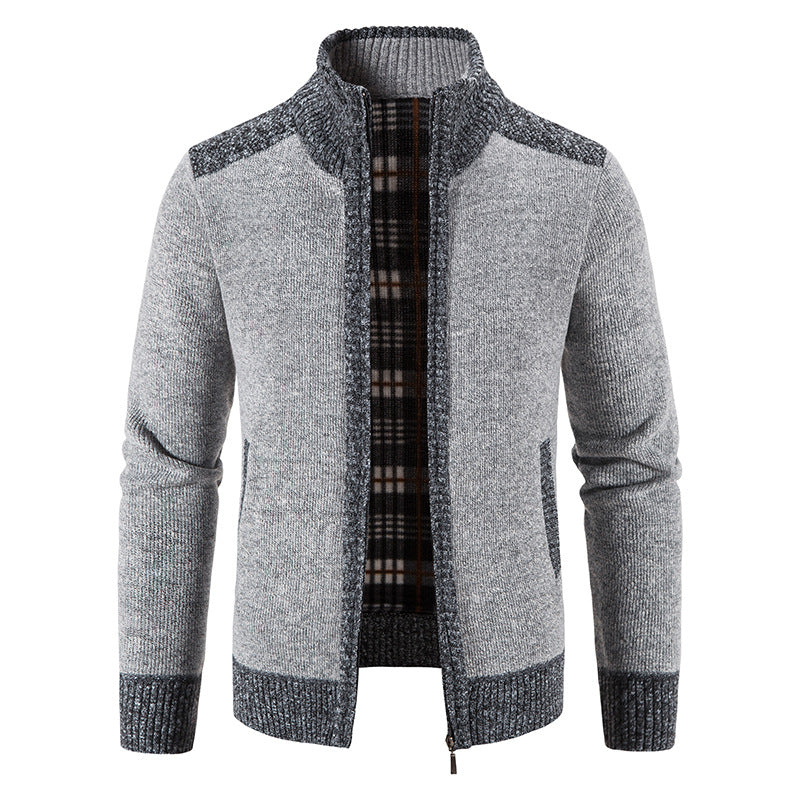 Men's cardigan with modern zipper Lisslune