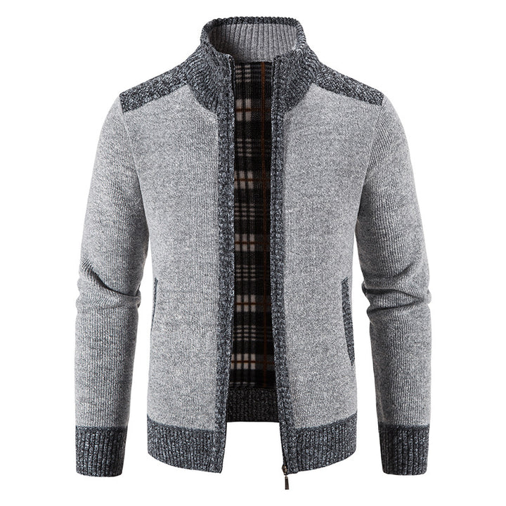 Men's cardigan with modern zipper Lisslune