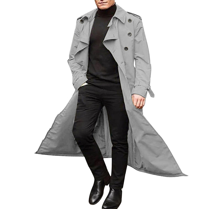 Men's elegant trench coat with double button placket Lisslune