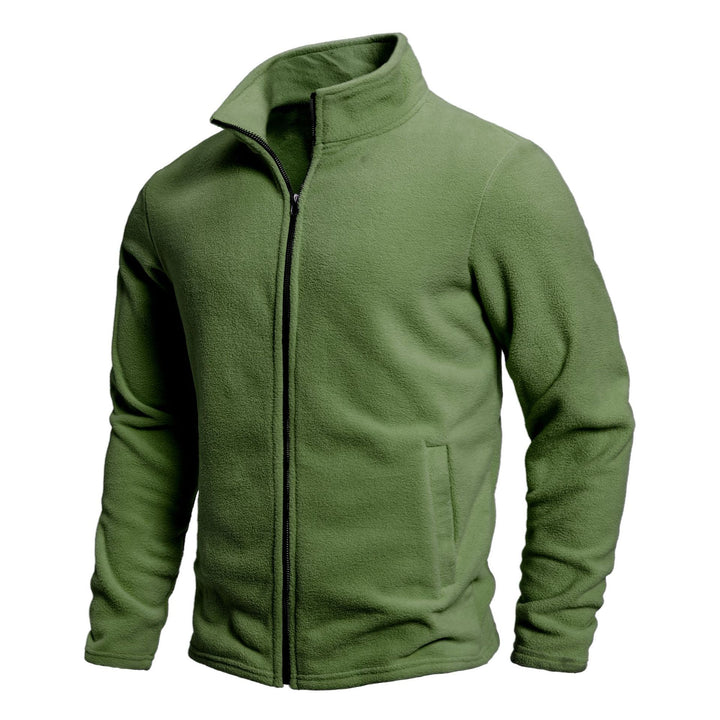 Men's fleece jacket with high collar and practical pockets Lisslune