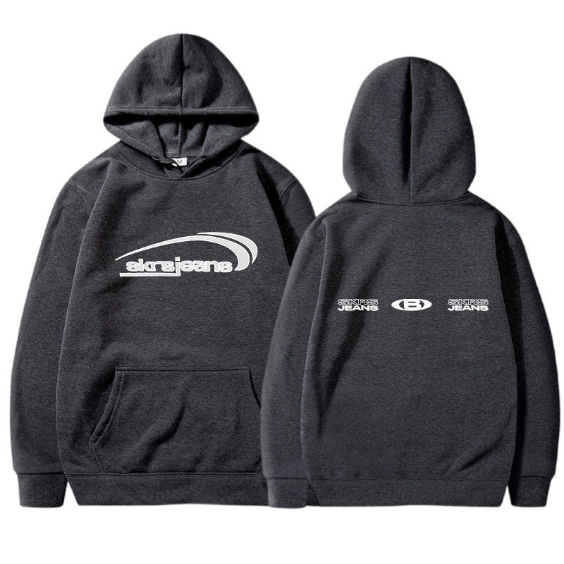 Women's hooded sweatshirt with modern logo design and practical kangaroo pockets Lisslune