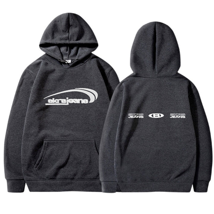 Women's hooded sweatshirt with modern logo design and practical kangaroo pockets Lisslune