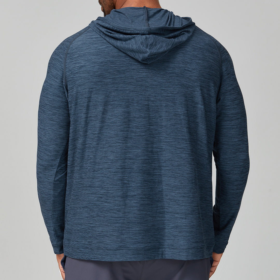 Men's Sporty Long Sleeve Shirt with Hood Lisslune