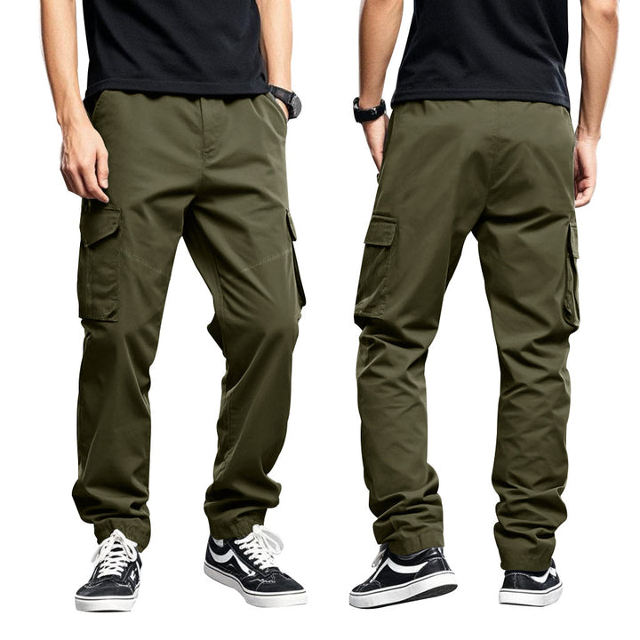 Men's cargo pants with versatile pockets and elastic waistband Lisslune
