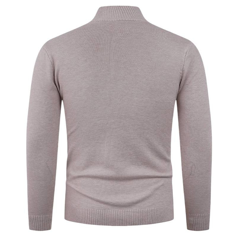 Men's Structured Sweater with ZIP Collar Lisslune