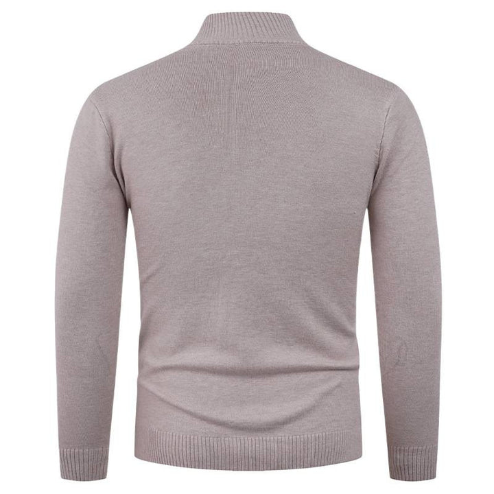 Men's Structured Sweater with ZIP Collar Lisslune