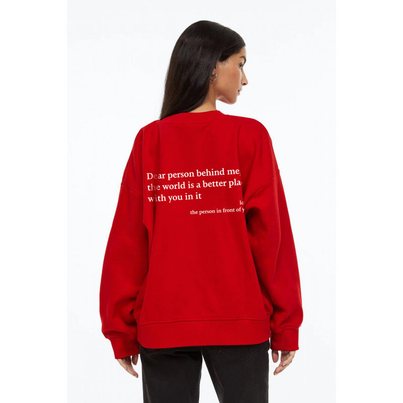 Women's sweatshirt with inspiring lettering Lisslune
