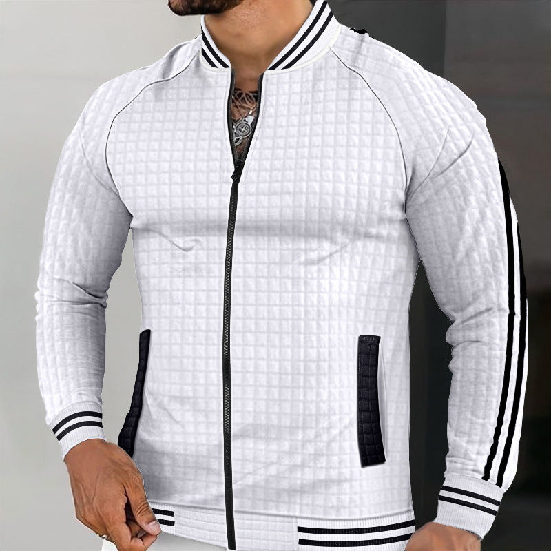 Men's quilted sports jacket with modern design and practical zippered pockets Lisslune