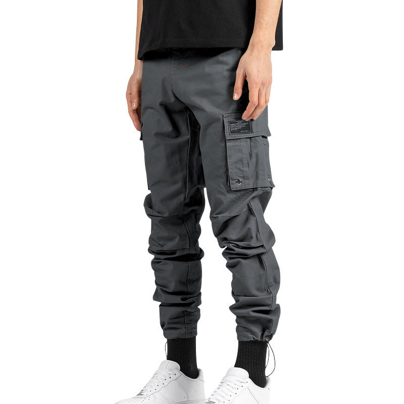 Men's cargo pants with multifunctional pockets and elastic waistband Lisslune
