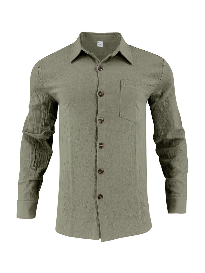 Men's Long Sleeve Shirt made of breathable cotton Lisslune