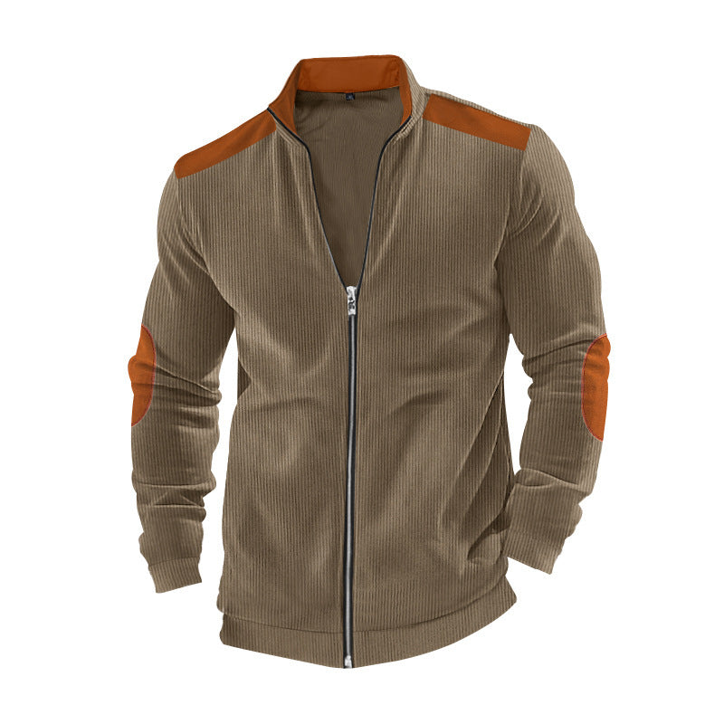 Men's sports jacket with modern zipper and comfortable shoulder pads Lisslune