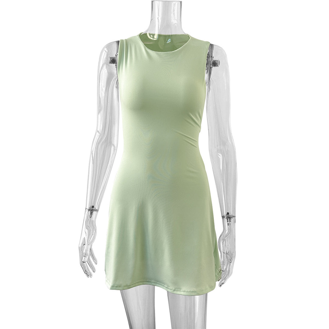 Damen Figurbetontes Minikleid mit elegantem Ausschnitt und zeitlosem Design Lisslune