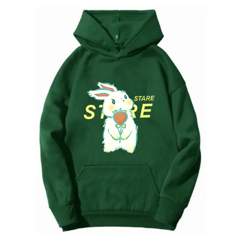 Women's hoodie with playful rabbit motif and inspirational slogan Lisslune