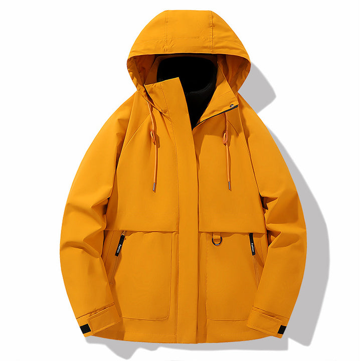 Men's weatherproof outdoor jacket with adjustable hood and practical pockets Lisslune
