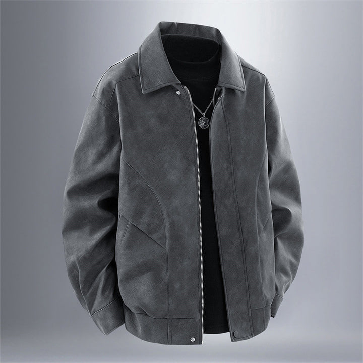 Men's Casual Faux Leather Jacket Lisslune