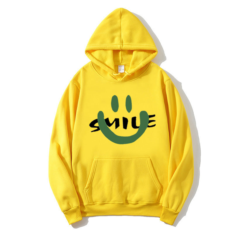 Women's Hoodie with Casual Smile Motif Lisslune