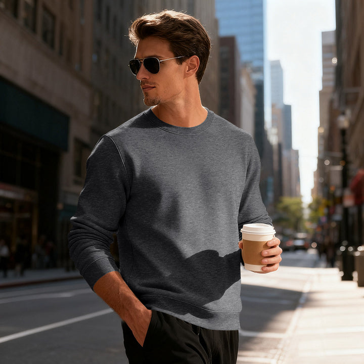 Men's casual sweatshirt with modern cut and comfortable cotton blend Lisslune