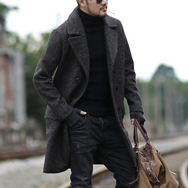 Men's elegant double-faced wool coat Lisslune
