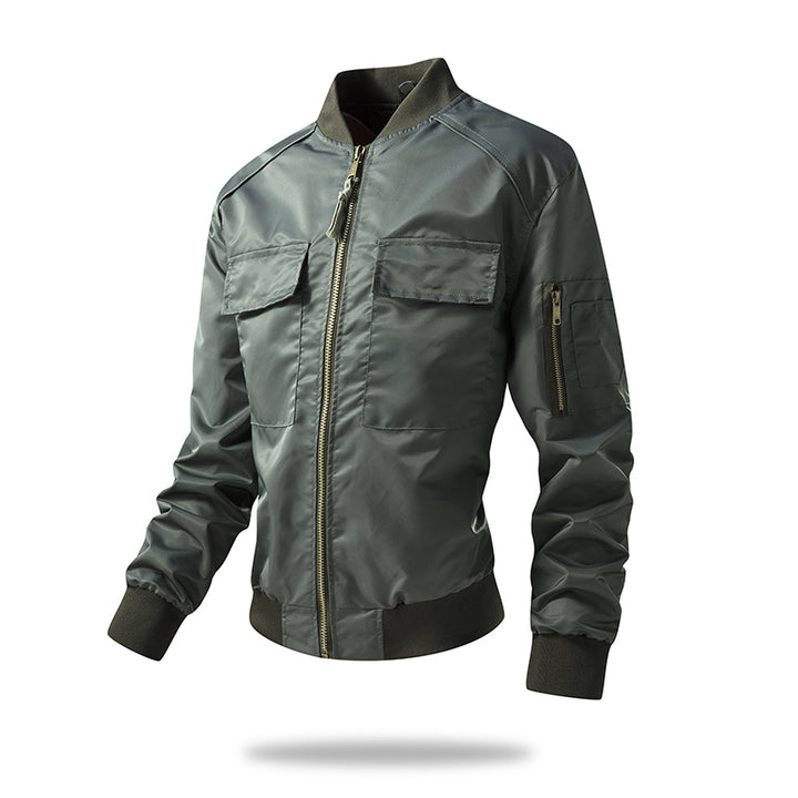 Men's Bomber Jacket with Practical Pockets and Breathable Material Lisslune